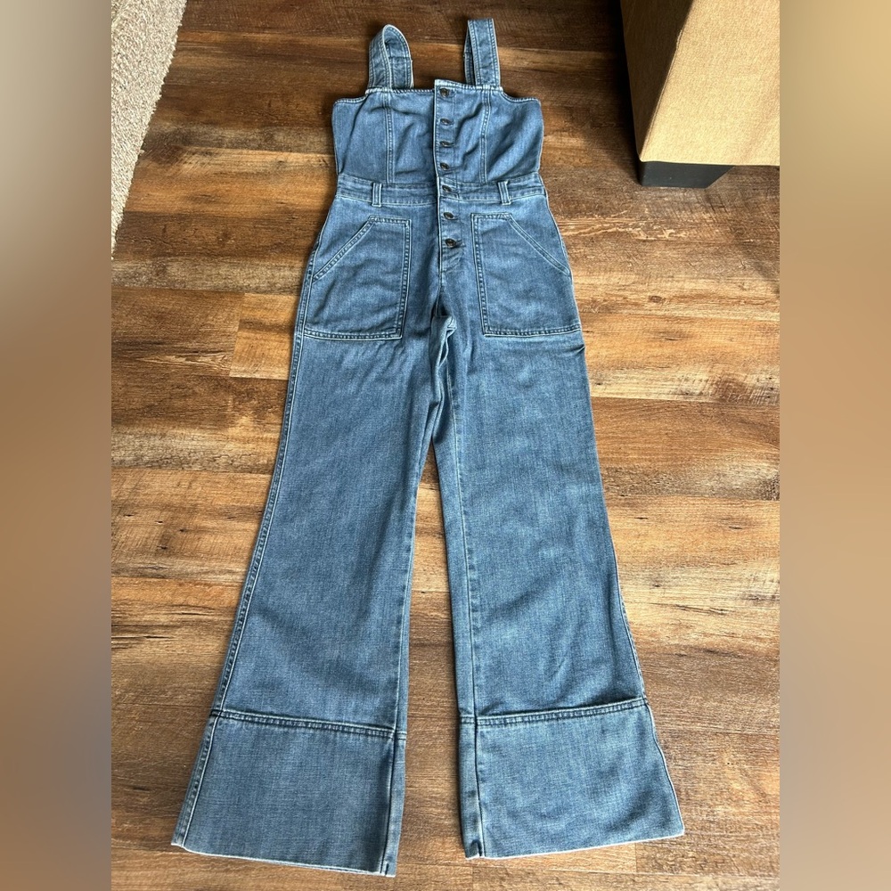 Aerie Denim Overalls